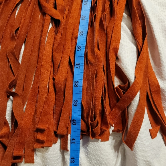 VINTAGE MADE IN THE USA Faux suede long hippie boho y2k in perfect  condition - Picture 11 of 14
